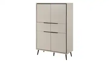 Highboard Arluno Sand, Schwarz