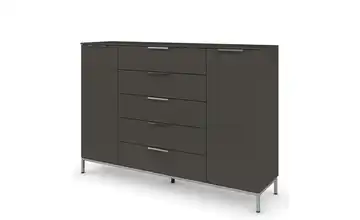 Highboard Graphit Graphit Front: Dekor, Oberboden: Dekor 160 cm verchromt