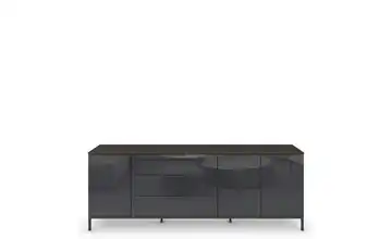 Sideboard Basaltgrau, Graphit Basaltgrau, Graphit Front: Glas, Oberboden: Dekor Graphit