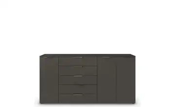 Sideboard Graphit Front: Dekor, Oberboden: Dekor verchromt