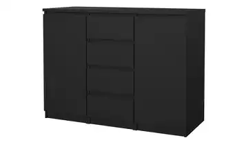 Sideboard Nardo Schwarz, matt