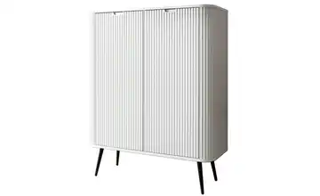 Highboard Zova Weiß, Schwarz