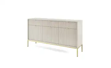 Sideboard Nova 154 cm Beige, Goldfarben 3 Stück