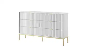 Kommode Nova Weiß, Goldfarben