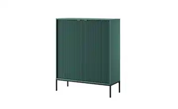 Highboard Nova Grün, Schwarz, Goldfarben