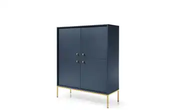 Highboard Molly Dunkelblau, Goldfarben