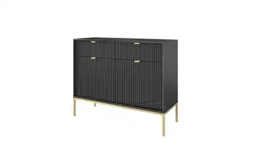 Sideboard Nova 104 cm Schwarz, Goldfarben 2 Stück