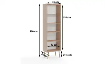 Bücherregal kaschmirfarben