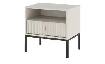 Kommode Maglione kaschmirfarben Griffe: Metall Goldfarben, Gestell: Metall Schwarz