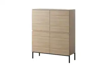 Highboard Bemmi Eiche (Nachbildung) Schwarz