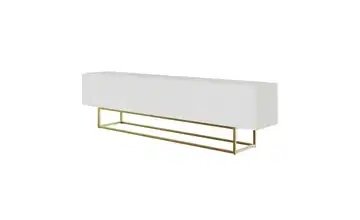 Lowboard Veldio Weiß Goldfarben