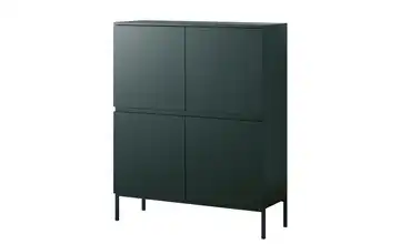 Highboard Bemmi Dunkelgrün Schwarz