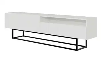 Lowboard Veldio Weiß Schwarz