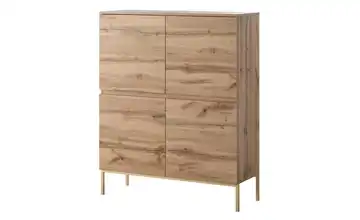 Highboard Bemmi Eiche (Nachbildung) Goldfarben