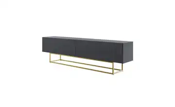 Lowboard Veldio Schwarz Goldfarben