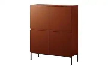 Highboard Bemmi Ziegelrot Schwarz