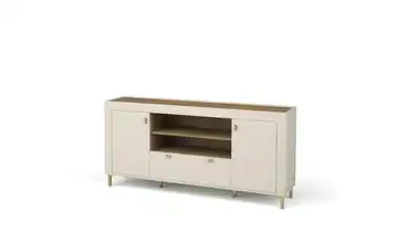 Sideboard ohne Kamin Beige, Eiche, Goldfarben