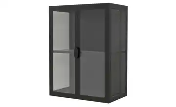 Hängevitrine Flokas 80 cm Schwarz Schwarz