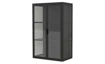 Hängevitrine Flokas 95 cm Schwarz Schwarz