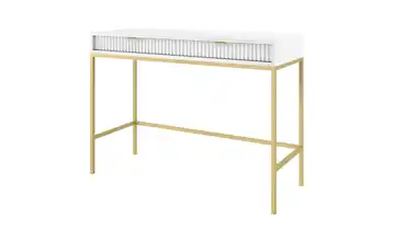 Schminktisch Goldfarben Weiß