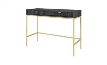 Schminktisch Goldfarben Schwarz