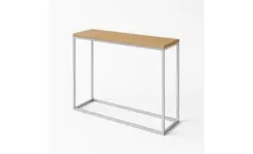 Konsolentisch verchromt 80 cm Eiche (Nachbildung) 25x80