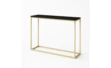 Konsolentisch Goldfarben 80 cm Schwarz 25x80