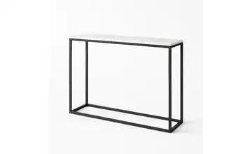 Konsolentisch Schwarz 80 cm Weiß 25x80