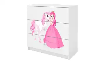 Kommode Prinzessin und Pferd Weiß