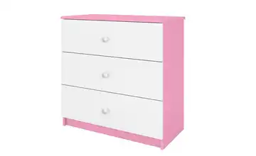 Kommode Babydreams Weiß, Pink