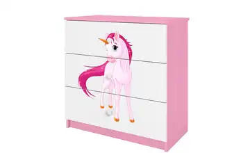 Kommode Einhorn Weiß, Pink