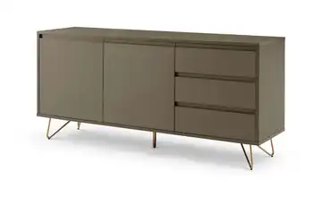 Sideboard Grau, Goldfarben