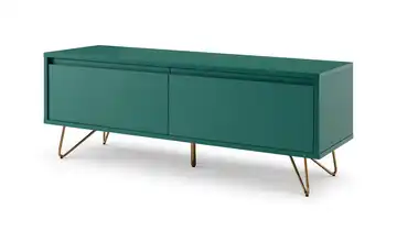 Lowboard Grün, Goldfarben
