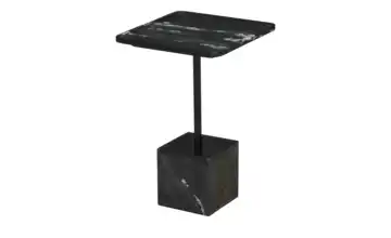 Beistelltisch Babor Schwarz, Marmoroptik Sockel: Würfel-Form