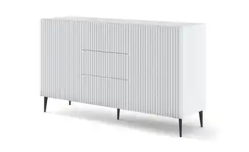 Sideboard Füße, konisch schmal Weiß 150 cm Schwarz
