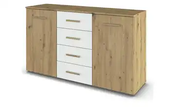 Sideboard Moffat Eiche Artisan (Nachbildung), Weiß
