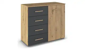 Sideboard Moffat Eiche Artisan (Nachbildung), Basaltgrau, Dunkelgrau