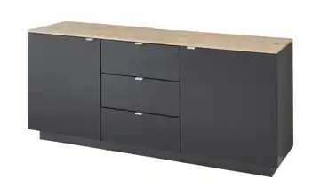 TV-Sideboard Core 180 cm Schwarz, Eiche Artisan (Nachbildung)