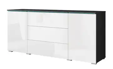 Sideboard Vera Anthrazit, Weiß