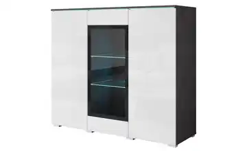 Highboard Vera Anthrazit, Weiß