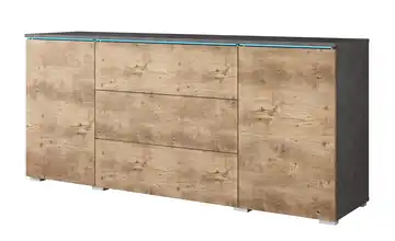 Sideboard Vera Anthrazit, Kastanie (Nachbildung)