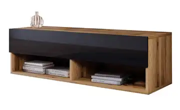 Lowboard Breno Eiche (Nachbildung), Schwarz