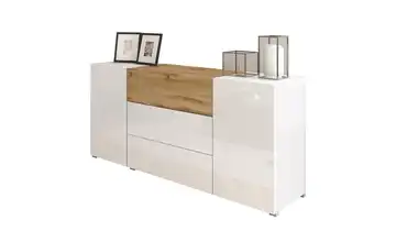 Sideboard Berlin Weiß, Eiche (Nachbildung)