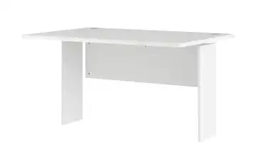 Schreibtischplatte mit Sichtblende und Paneel Success Weiß 120,1 cm