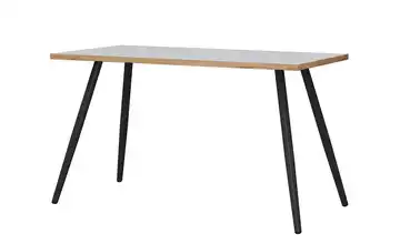 Schreibtisch Vadar 80 cm Gestell: schwarz 138 cm Weiß 80x138