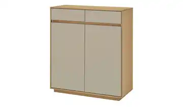 Schuhschrank Tiba Sand, Eiche bianco Einlegeböden 86 cm
