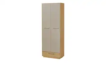 Dielenschrank Longo Eiche bianco, Taupe Mit Schuhroste, ohne Kleiderstange