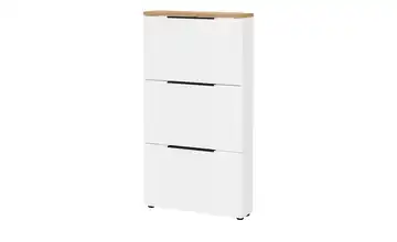 uno Schuhschrak Groven Weiß, Eiche (Nachbildung) BHT 70 x 130 x 19 cm