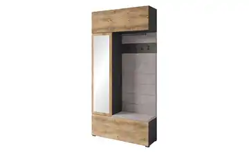 Garderobe Tejo Anthrazit, Kastanie (Nachbildung)