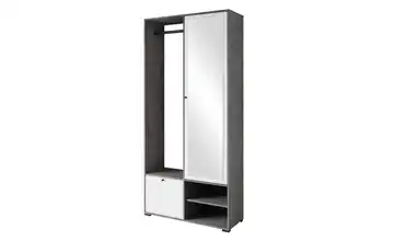 Garderobe Dingo Anthrazit, Weiß